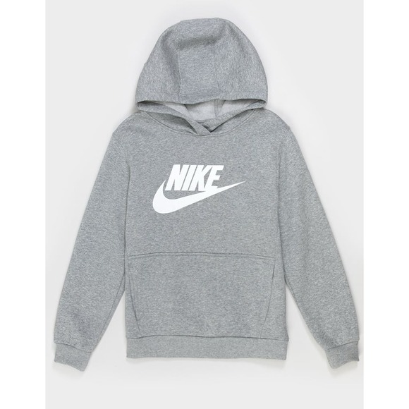 Nike kids Hoodie Club Fleece Gray M Sweatshirt Pullover like new - Picture 4 of 13